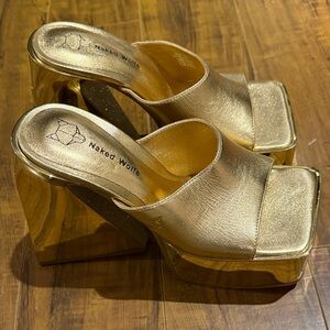 Naked Wolfe Pearl platform- Metallic Gold